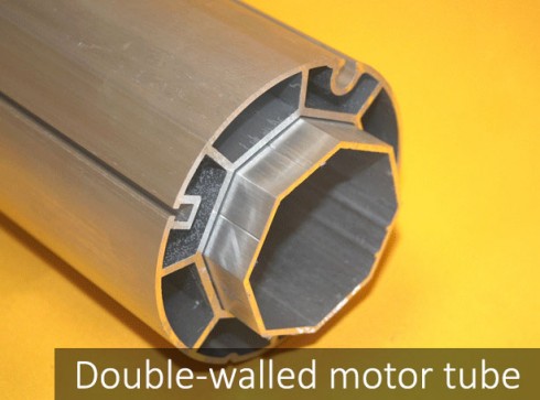 Double-walled motor tube